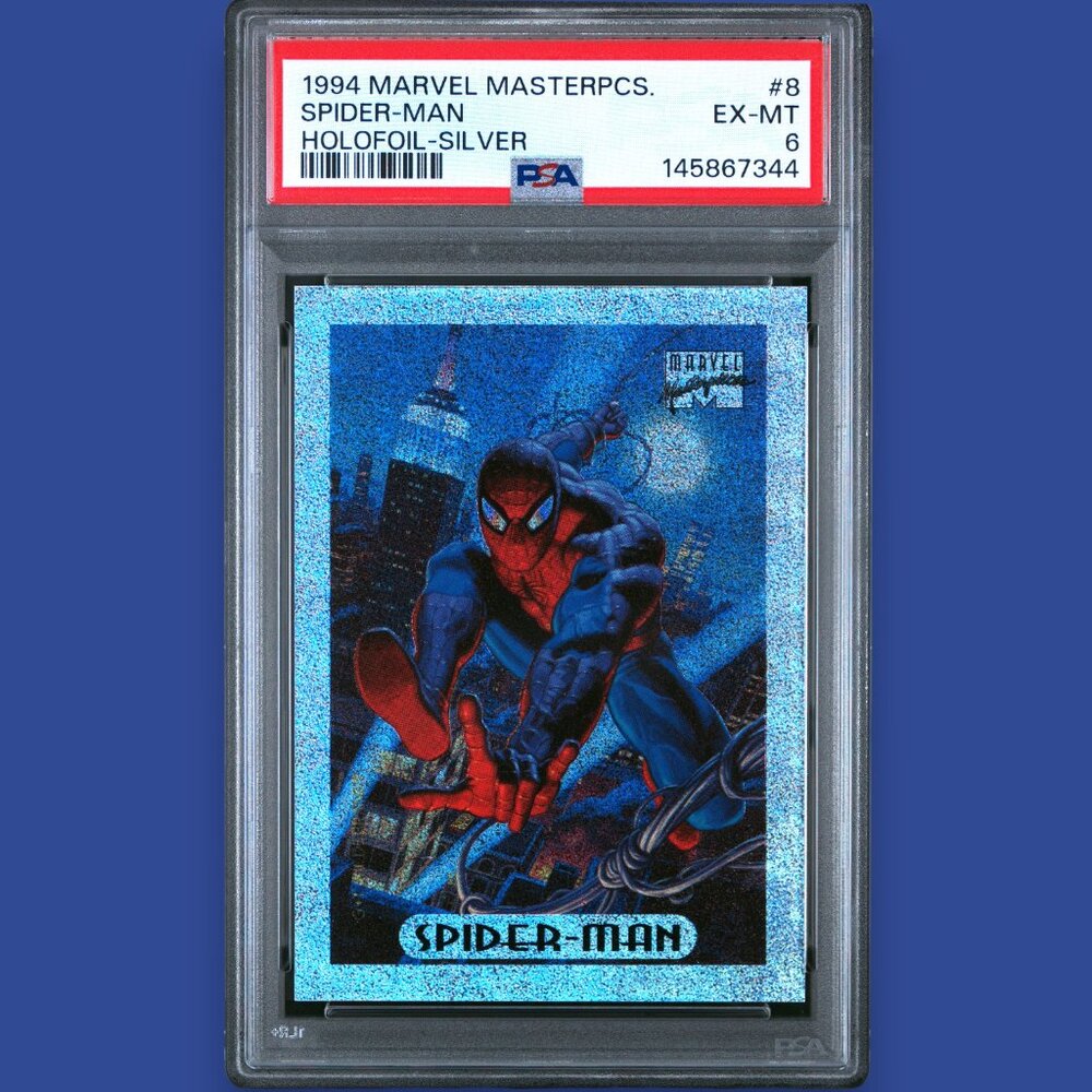 1994 Marvel Masterpieces Holofoil 8 Spider-Man Silver PSA 6